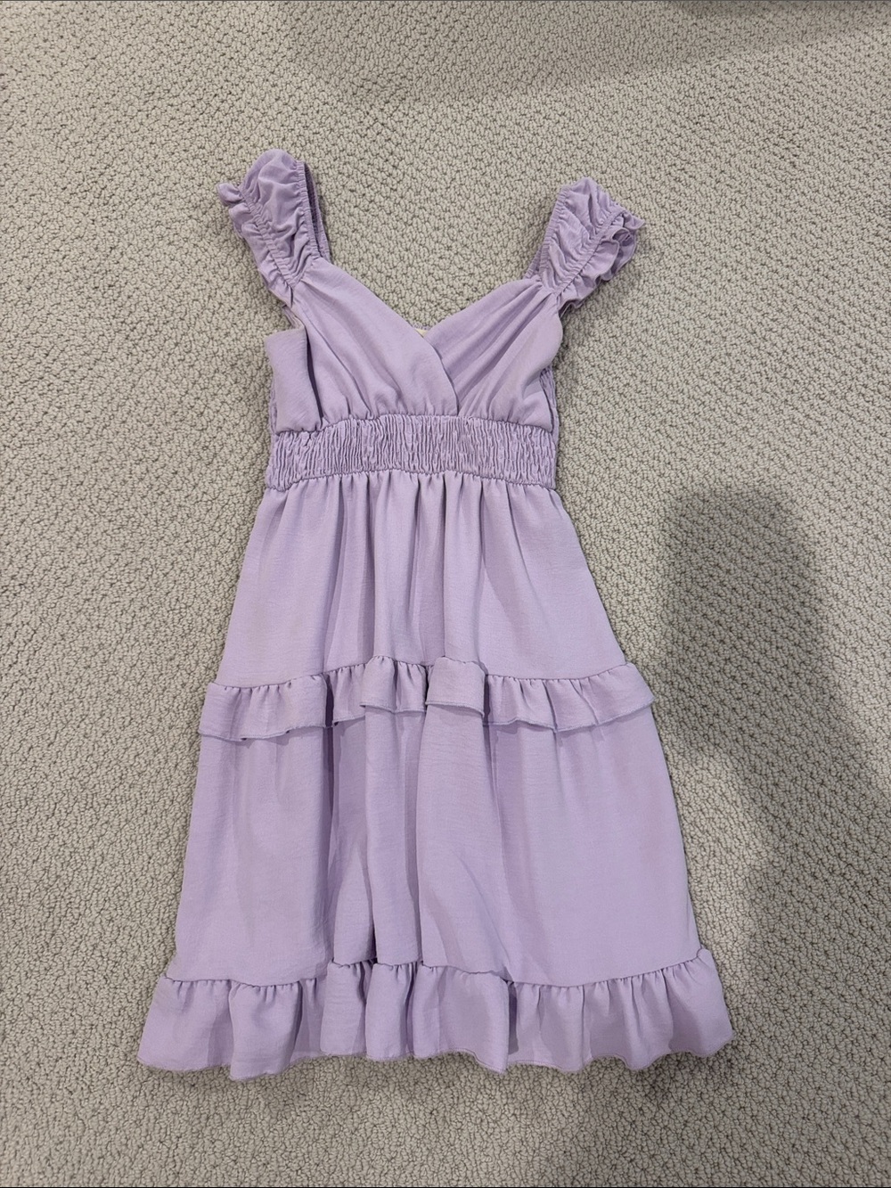 Altar'd State Lavender Ruffle Sundress - Tiered Sleeveless Mini